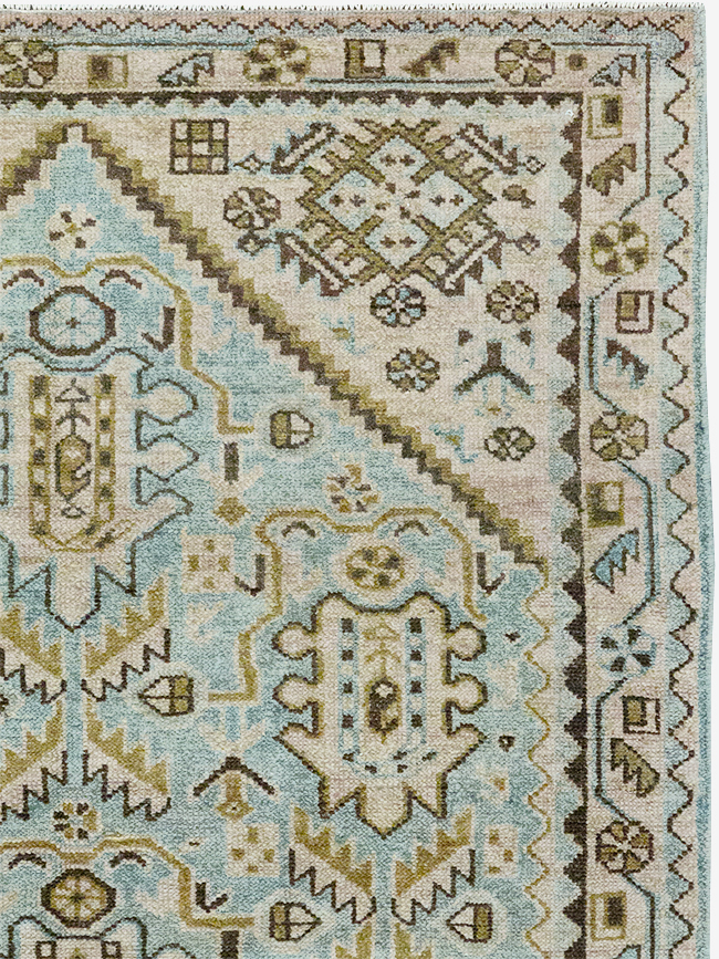 Vintage Persian Malayer Throw Rug, No.32807 - Gss