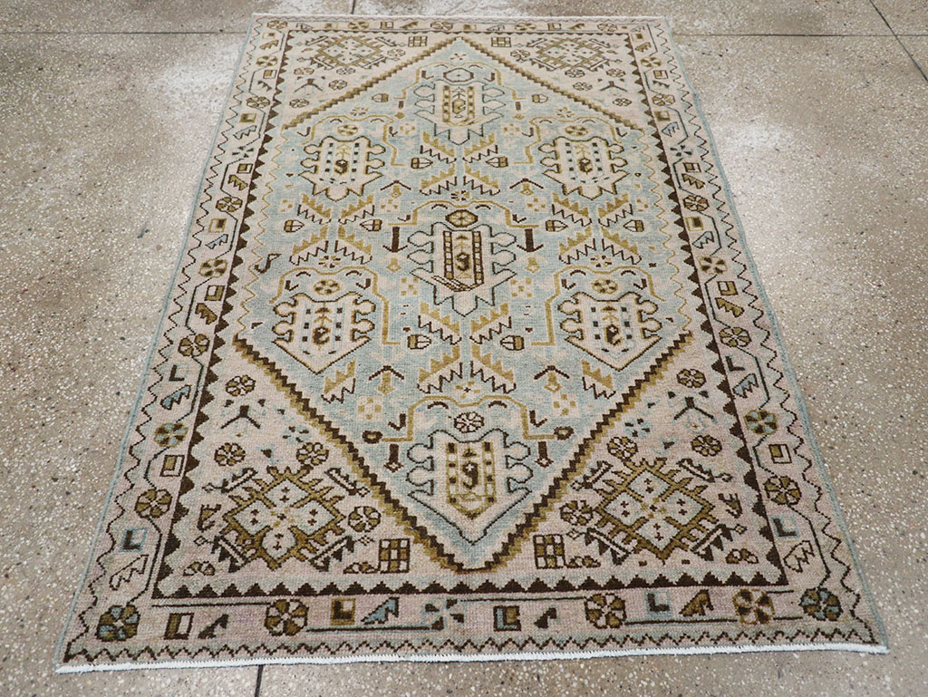 Vintage Persian Malayer Throw Rug, No.32807 - Gss