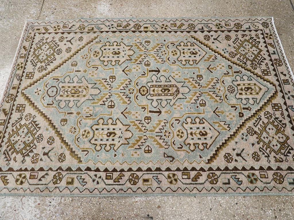 Vintage Persian Malayer Throw Rug, No.32807 - Gss