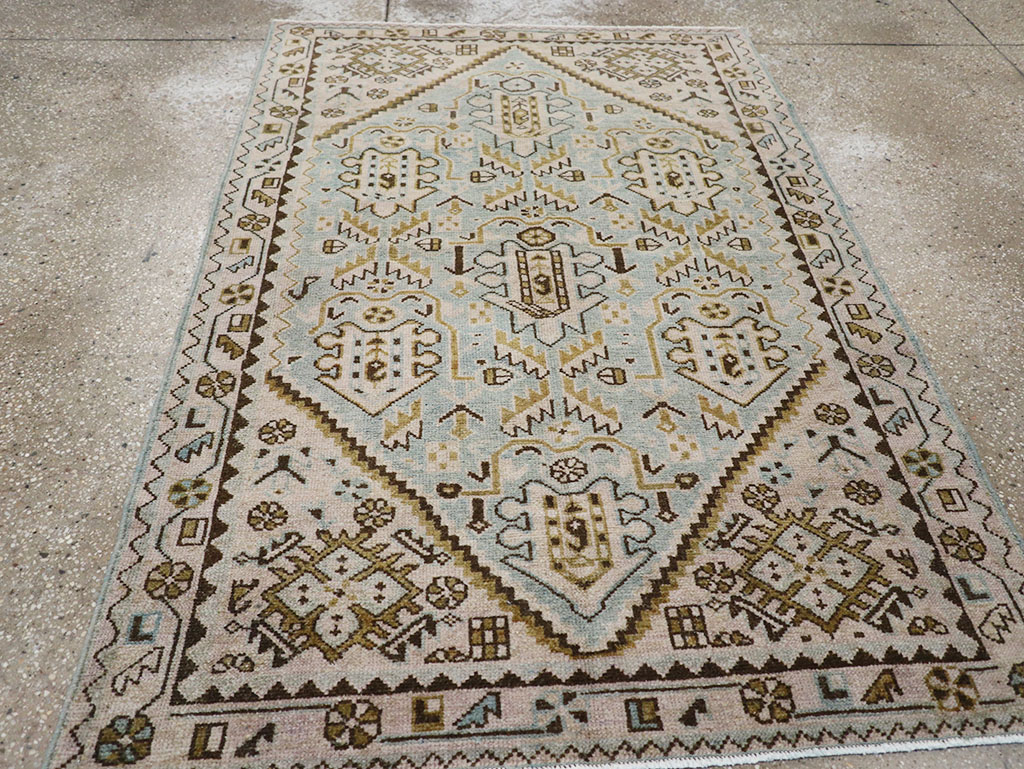 Vintage Persian Malayer Throw Rug, No.32807 - Gss