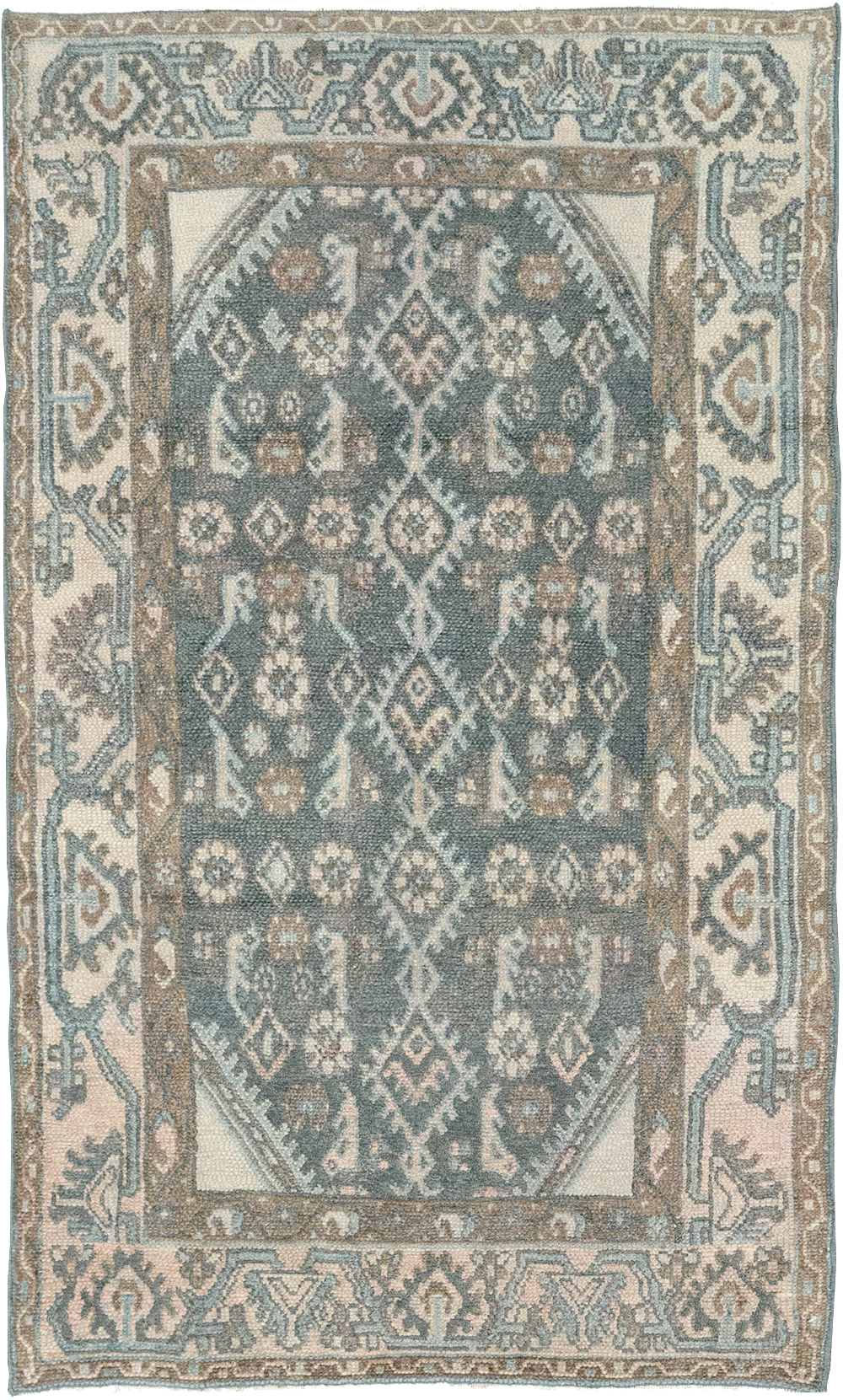 Vintage Persian Malayer Throw Rug, No.32808 - Gss