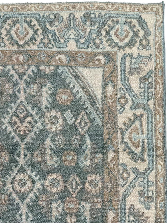 Vintage Persian Malayer Throw Rug, No.32808 - Gss