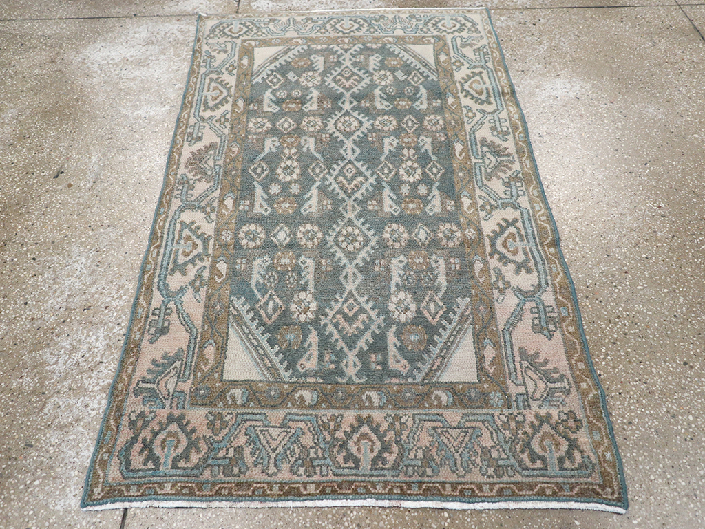 Vintage Persian Malayer Throw Rug, No.32808 - Gss