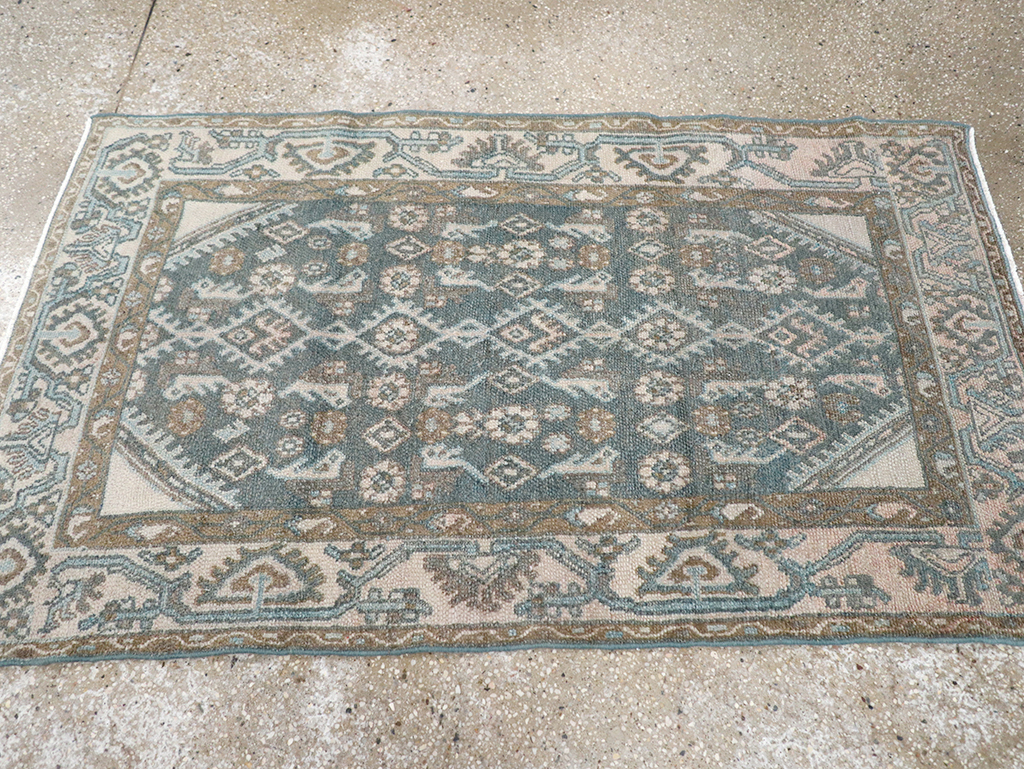 Vintage Persian Malayer Throw Rug, No.32808 - Gss