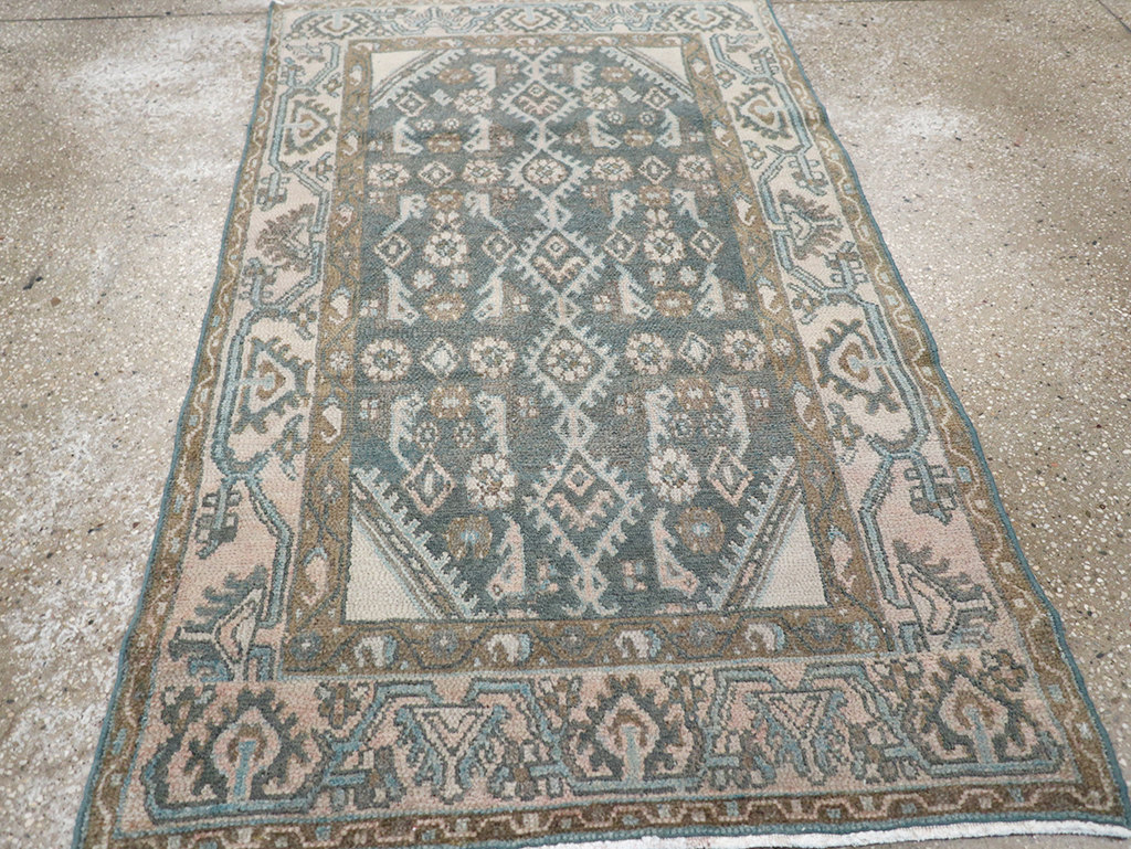 Vintage Persian Malayer Throw Rug, No.32808 - Gss
