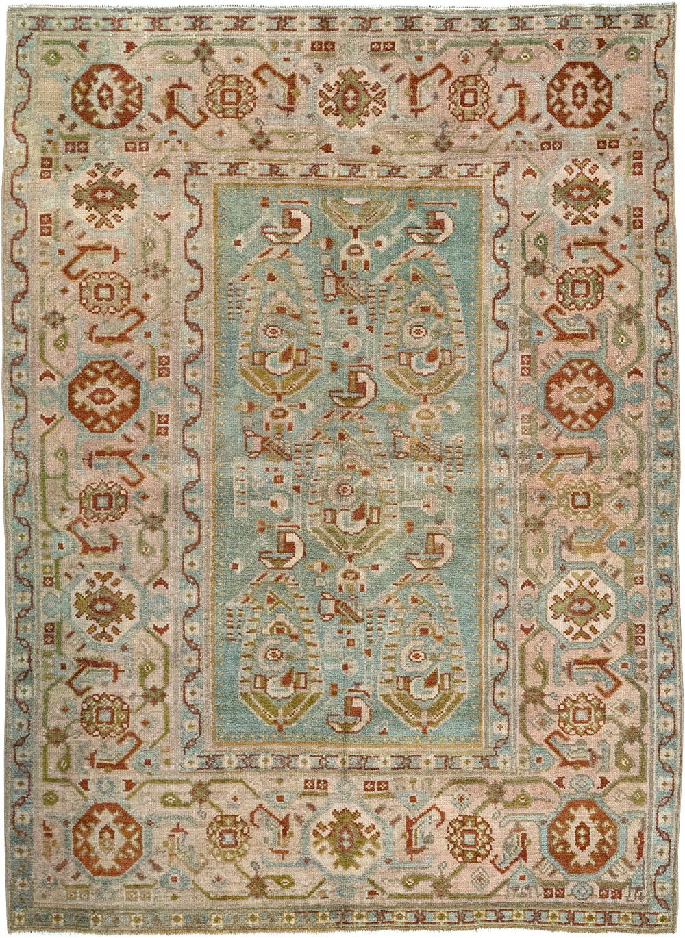 Vintage Persian Malayer Throw Rug, No.32809 - Gss