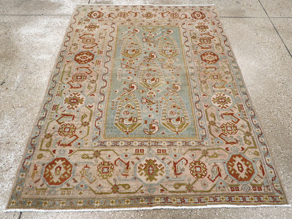 Vintage Persian Malayer Throw Rug, No.32809 - Gss