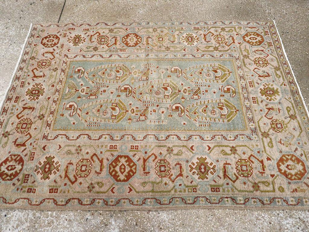 Vintage Persian Malayer Throw Rug, No.32809 - Gss