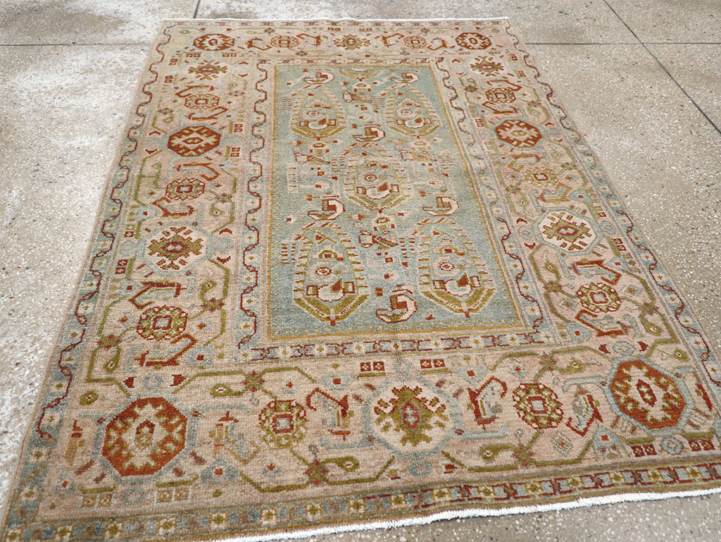 Vintage Persian Malayer Throw Rug, No.32809 - Gss