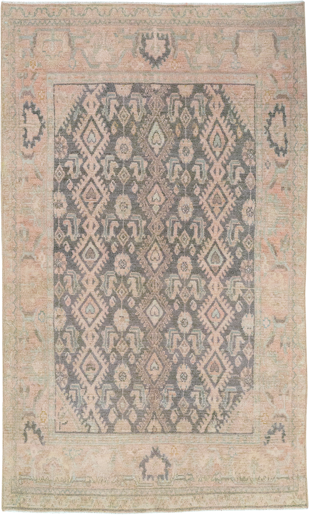 Vintage Persian Malayer Throw Rug, No.32810 - Gss
