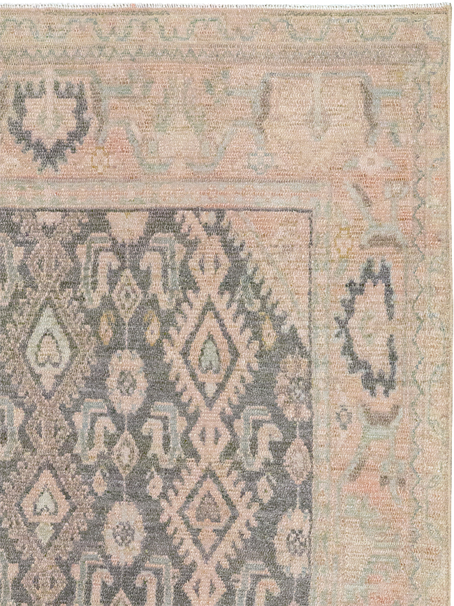 Vintage Persian Malayer Throw Rug, No.32810 - Gss