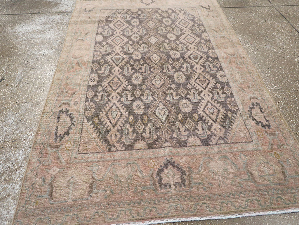 Vintage Persian Malayer Throw Rug, No.32810 - Gss