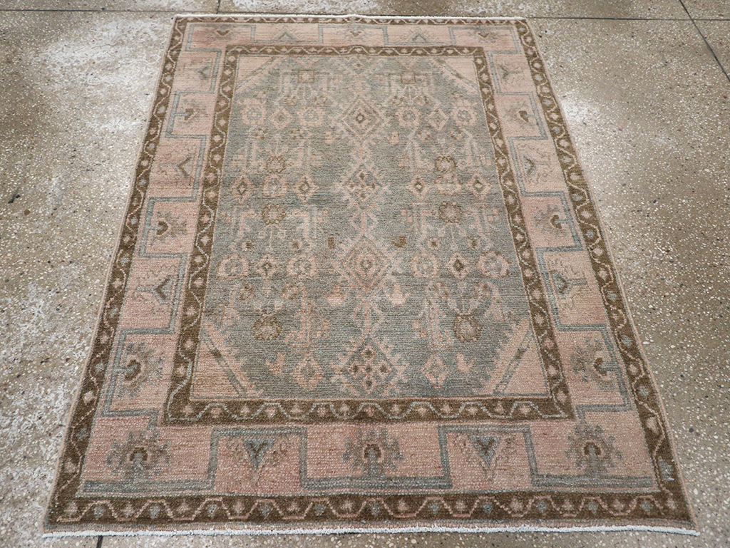 Vintage Persian Malayer Throw Rug, No.32811 - Gss