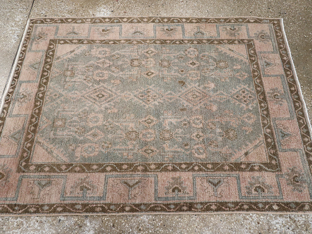 Vintage Persian Malayer Throw Rug, No.32811 - Gss