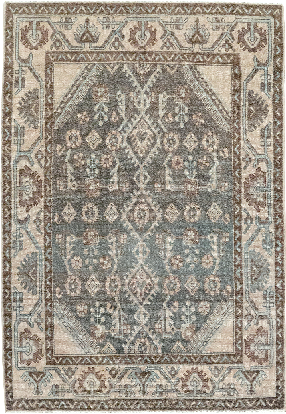 Vintage Persian Malayer Throw Rug, No.32812 - Gss