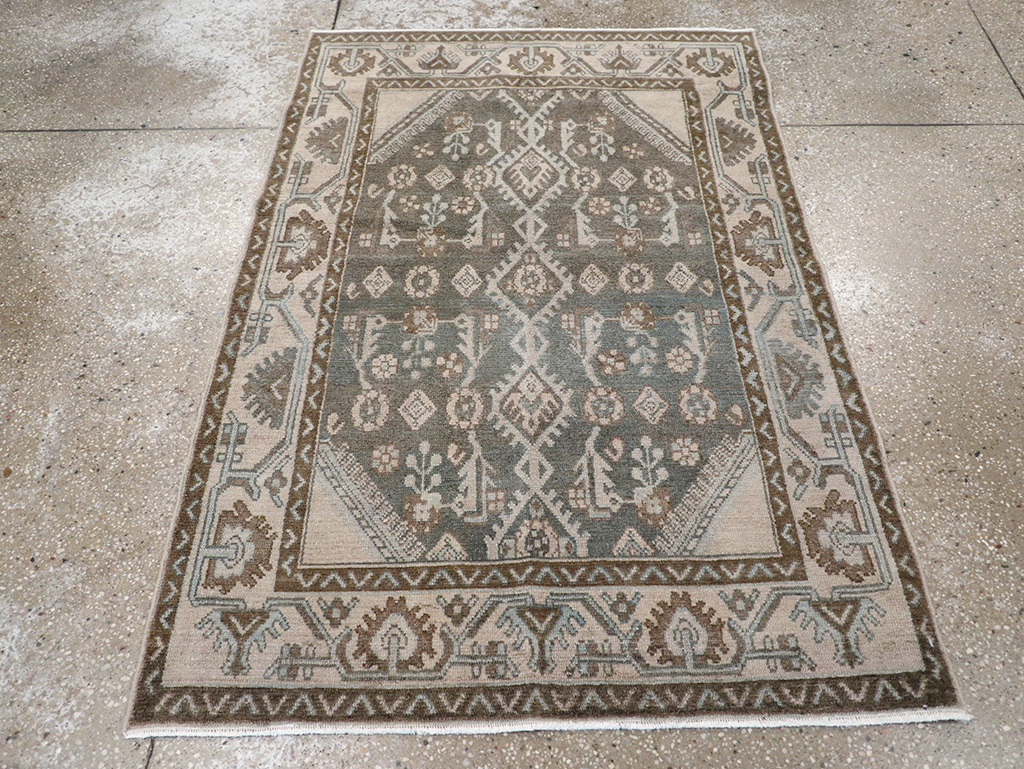 Vintage Persian Malayer Throw Rug, No.32812 - Gss