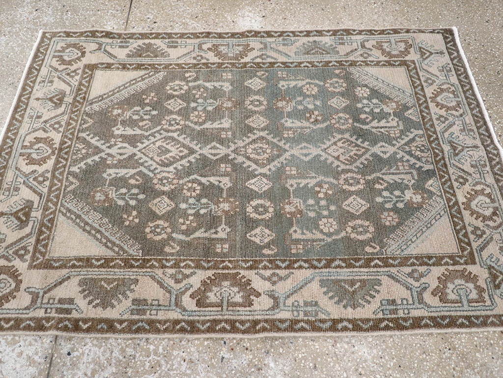 Vintage Persian Malayer Throw Rug, No.32812 - Gss