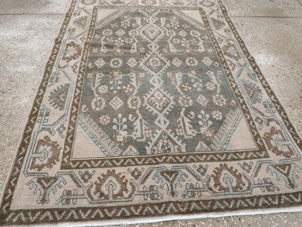 Vintage Persian Malayer Throw Rug, No.32812 - Gss