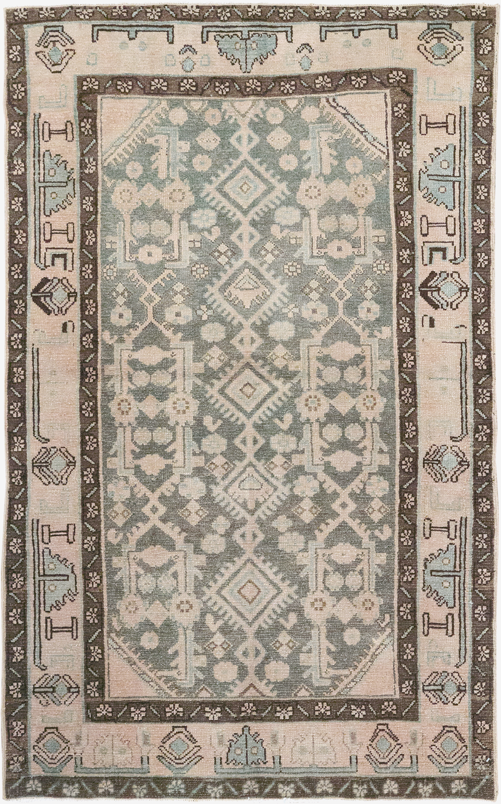 Vintage Persian Malayer Throw Rug, No.32813 - Gss