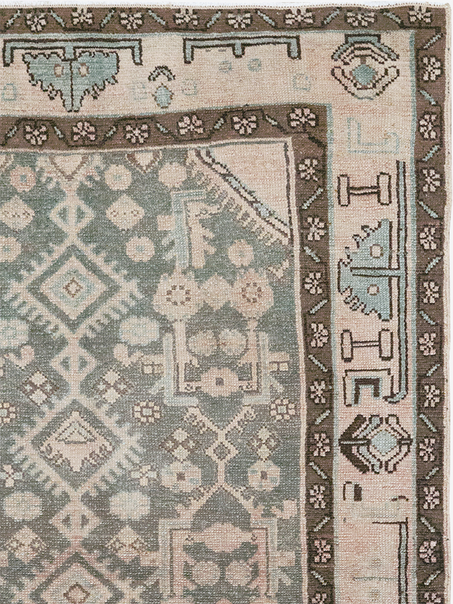 Vintage Persian Malayer Throw Rug, No.32813 - Gss