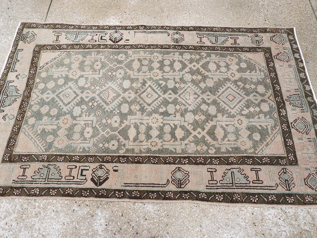 Vintage Persian Malayer Throw Rug, No.32813 - Gss