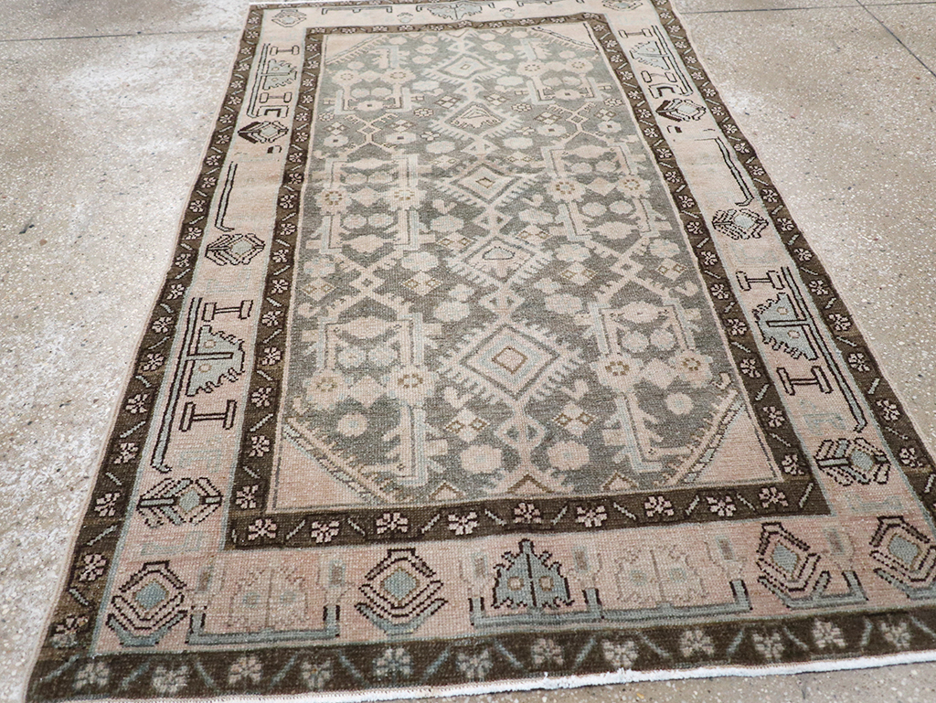 Vintage Persian Malayer Throw Rug, No.32813 - Gss