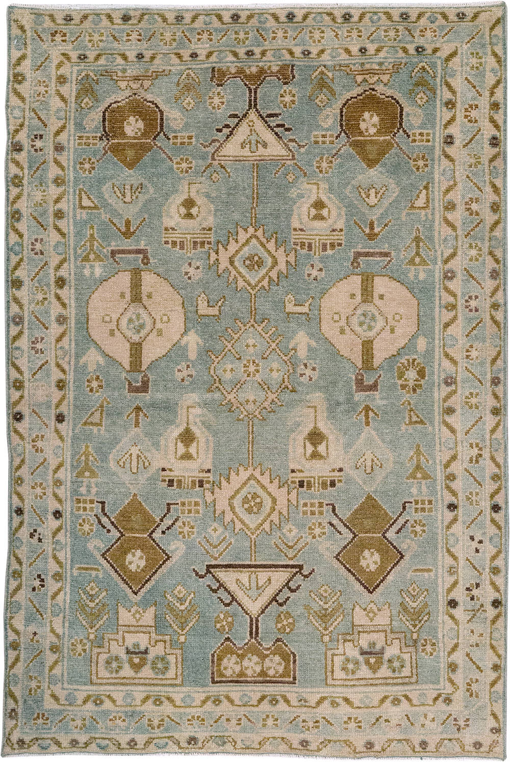 Vintage Persian Malayer Throw Rug, No.32815 - Gss