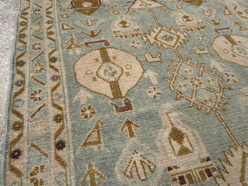 Vintage Persian Malayer Throw Rug, No.32815 - Gss