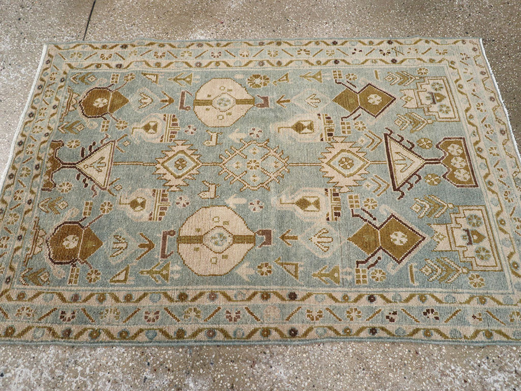 Vintage Persian Malayer Throw Rug, No.32815 - Gss