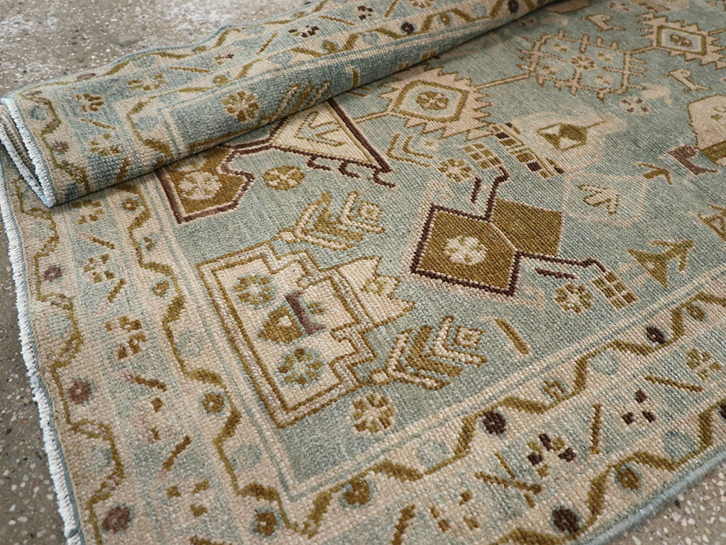 Vintage Persian Malayer Throw Rug, No.32815 - Gss