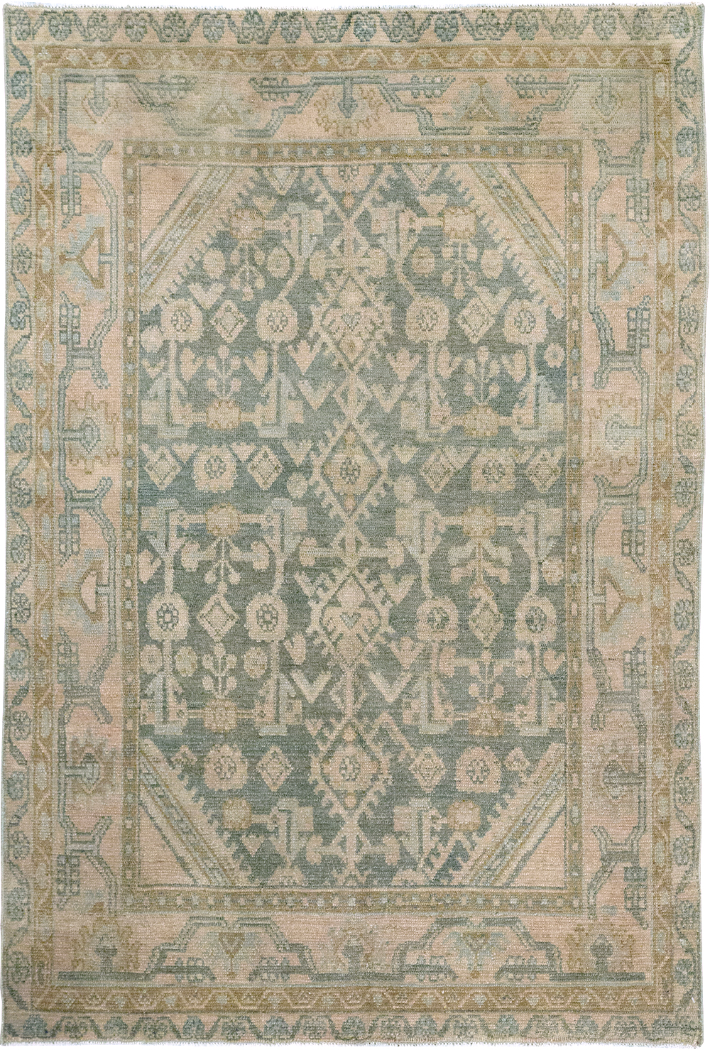 Vintage Persian Malayer Throw Rug, No.32816 - Gss