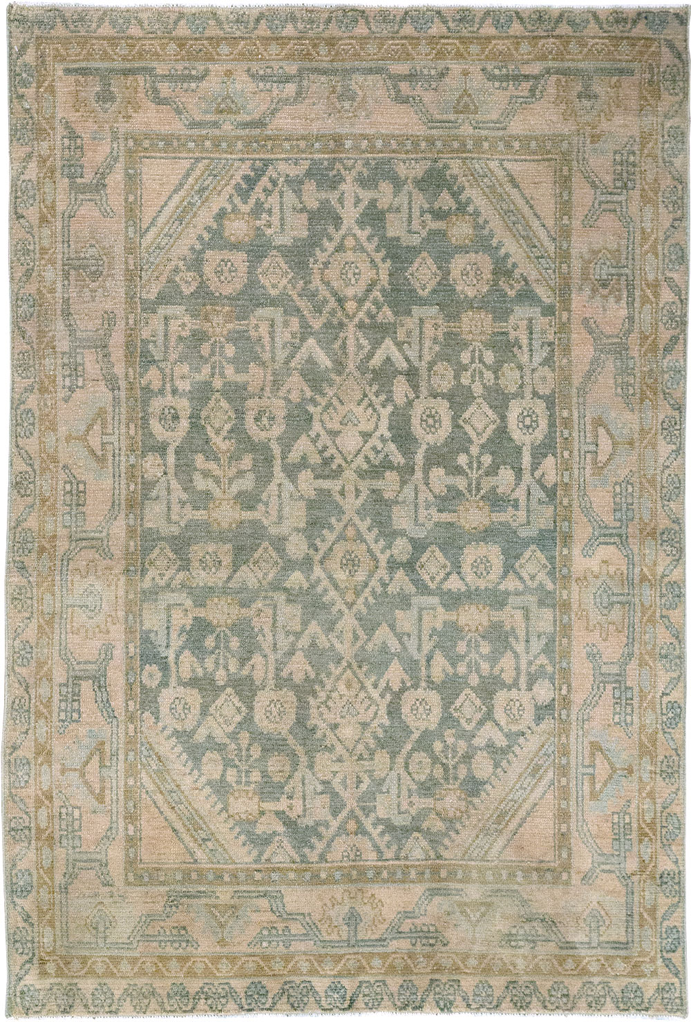 Vintage Persian Malayer Throw Rug, No.32816 - Gss