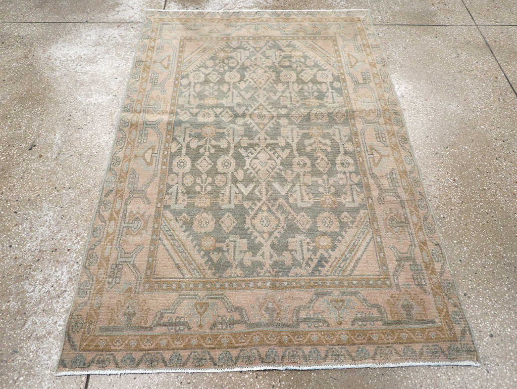 Vintage Persian Malayer Throw Rug, No.32816 - Gss