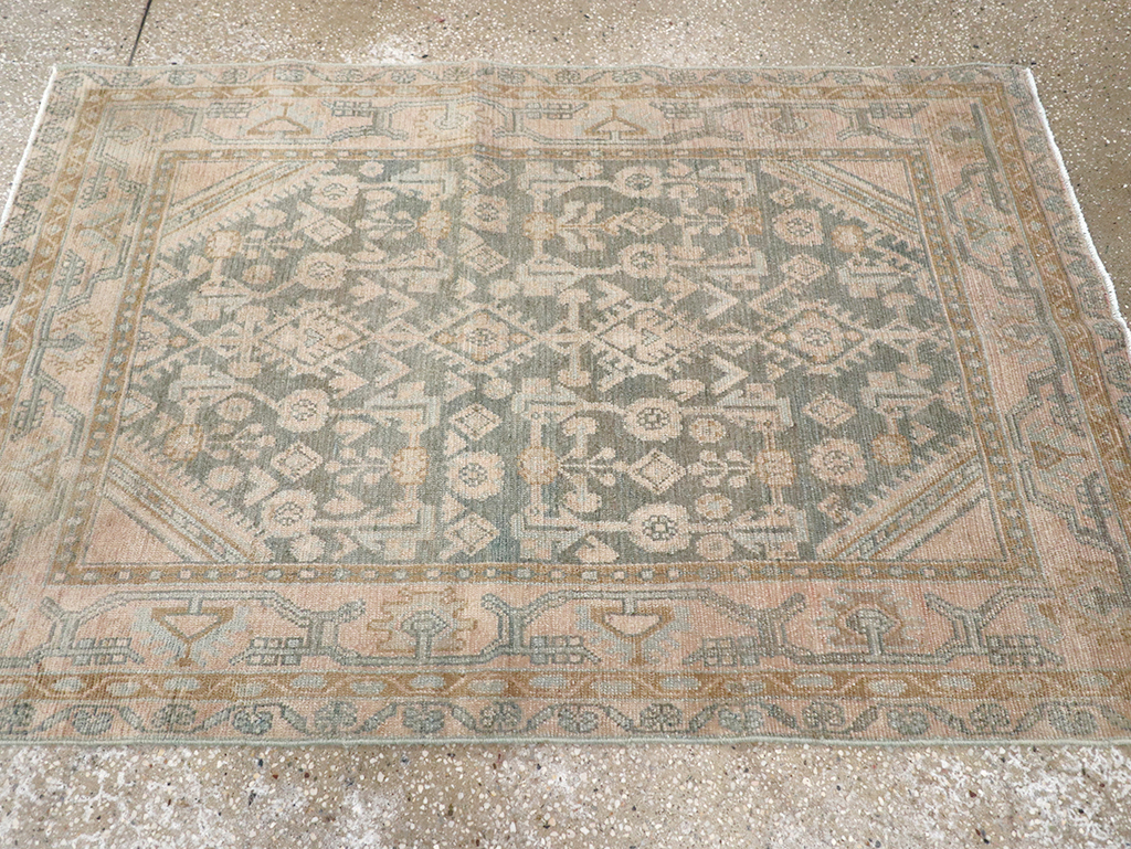 Vintage Persian Malayer Throw Rug, No.32816 - Gss