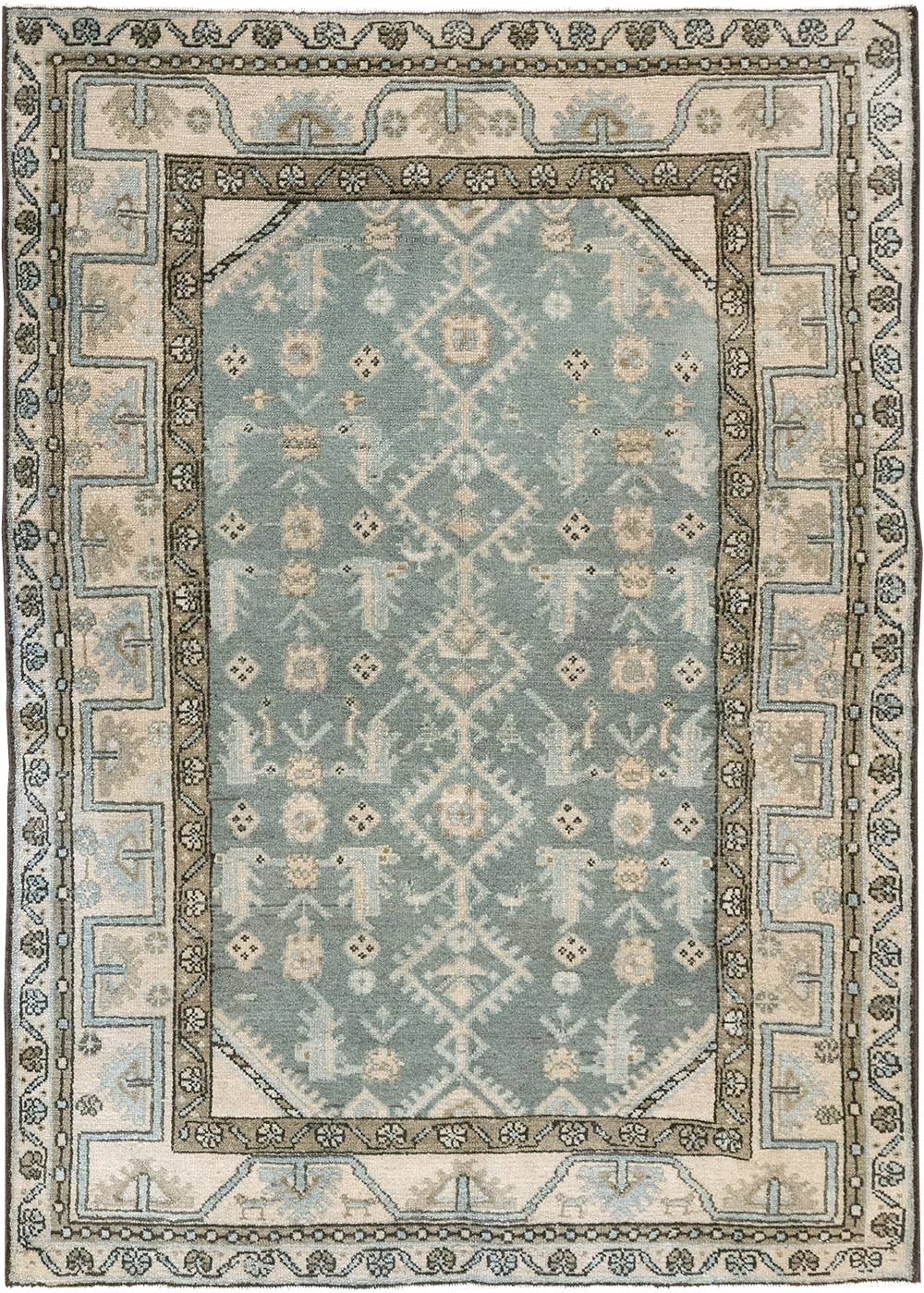 Vintage Persian Malayer Throw Rug, No.32817 - Gss