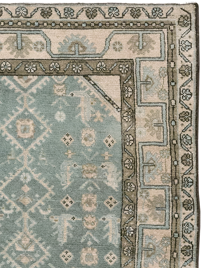Vintage Persian Malayer Throw Rug, No.32817 - Gss