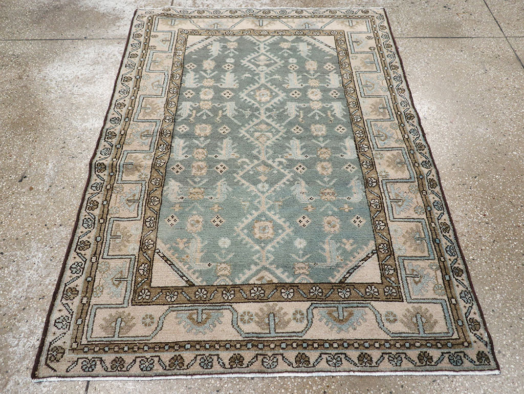 Vintage Persian Malayer Throw Rug, No.32817 - Gss