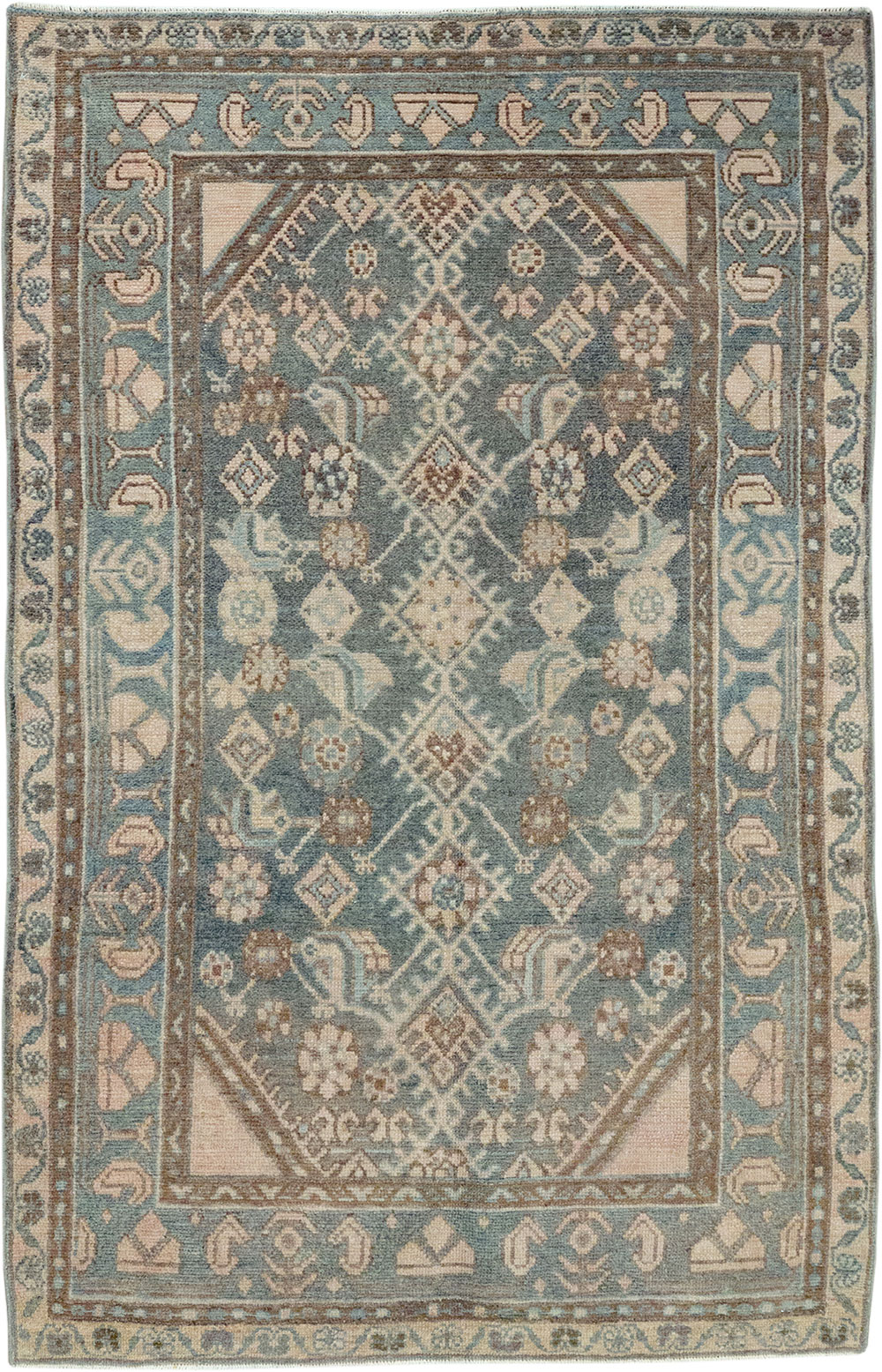 Vintage Persian Malayer Throw Rug, No.32818 - Gss