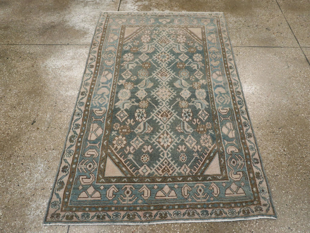 Vintage Persian Malayer Throw Rug, No.32818 - Gss