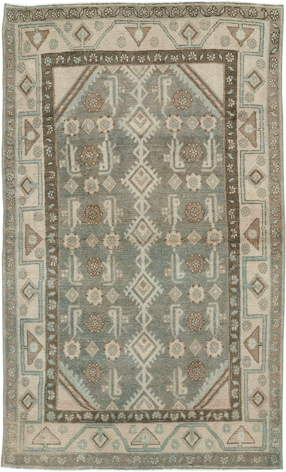 Vintage Persian Malayer Throw Rug, No.32819 - Gss