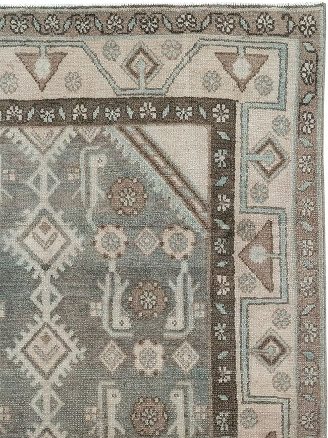 Vintage Persian Malayer Throw Rug, No.32819 - Gss