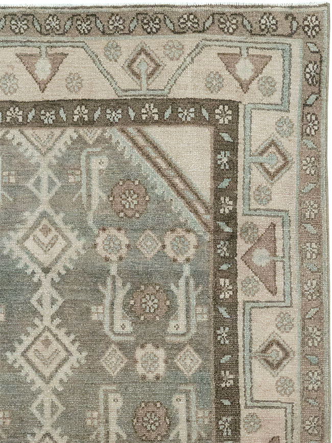 Vintage Persian Malayer Throw Rug, No.32819 - Gss