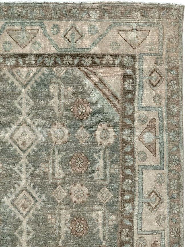 Vintage Persian Malayer Throw Rug, No.32819 - Gss