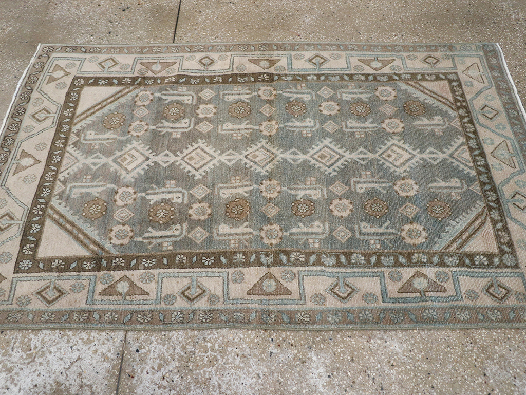 Vintage Persian Malayer Throw Rug, No.32819 - Gss