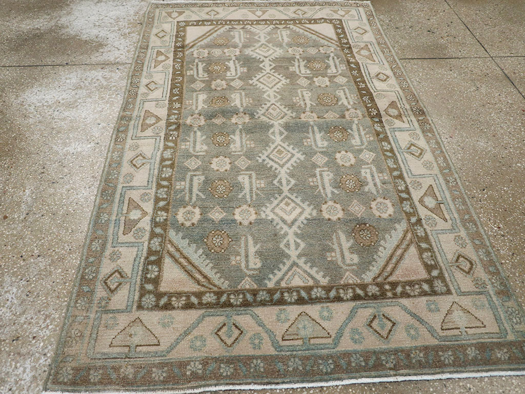 Vintage Persian Malayer Throw Rug, No.32819 - Gss