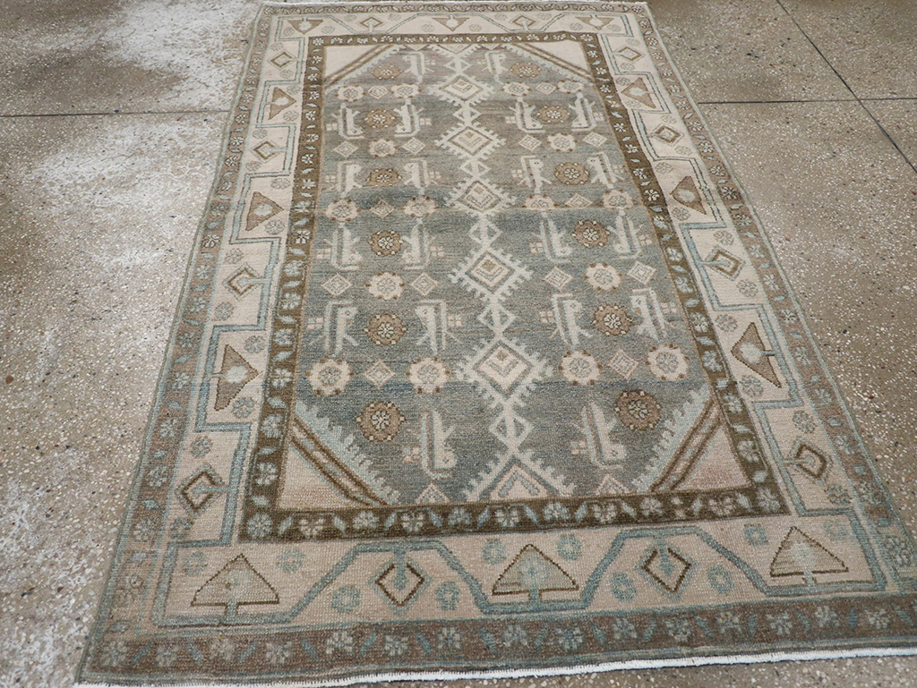 Vintage Persian Malayer Throw Rug, No.32819 - Gss