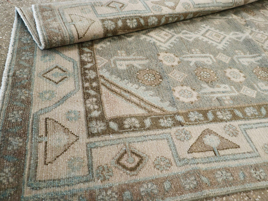 Vintage Persian Malayer Throw Rug, No.32819 - Gss
