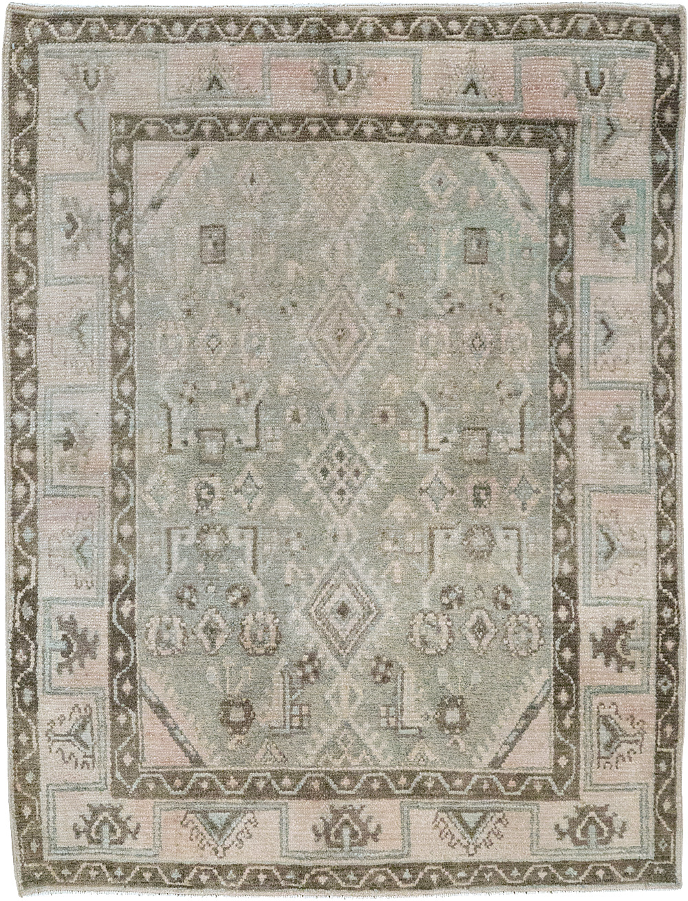 Vintage Persian Malayer Throw Rug, No.32820 - Gss