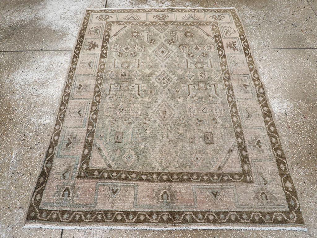 Vintage Persian Malayer Throw Rug, No.32820 - Gss