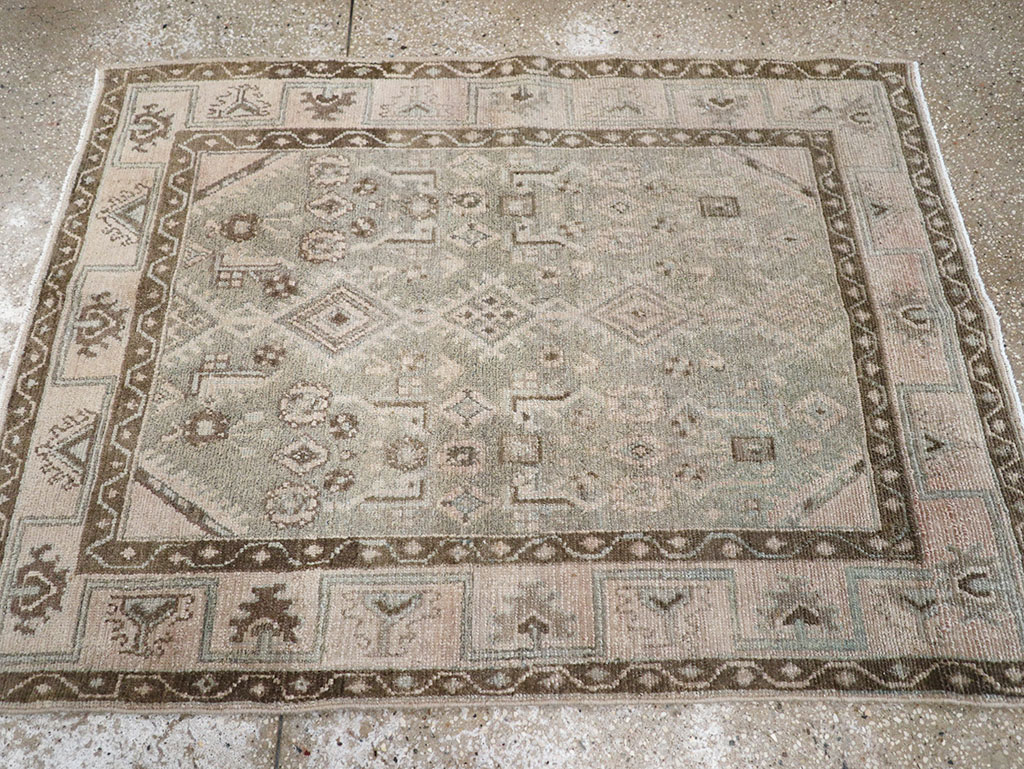 Vintage Persian Malayer Throw Rug, No.32820 - Gss